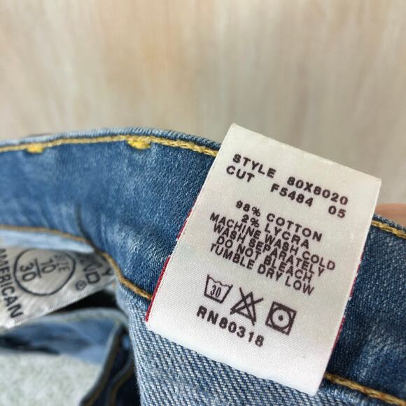 Lucky Brand Vintage Low Rise Sundown Flare Leg Y2K Dungarees Denim Jeans 10/30 - Picture 13 of 13